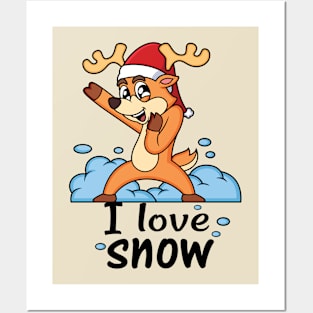 Christmas quotes with fox design Posters and Art